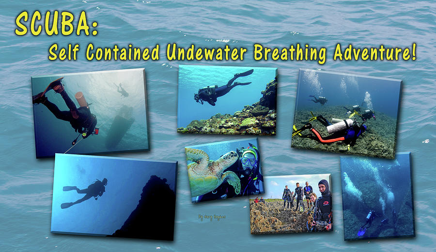 Self Contained Underwater Breathing Adventure Digital Art by Gary Hughes