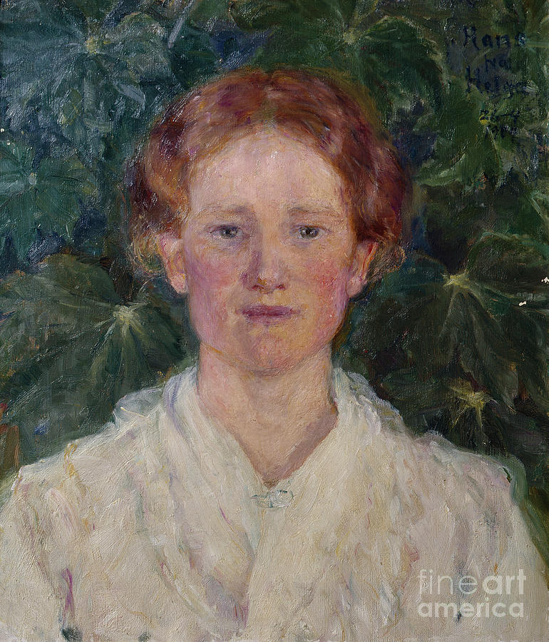 Self-portrait, 1904 Painting by O Vaering by Helga Ring Reusch