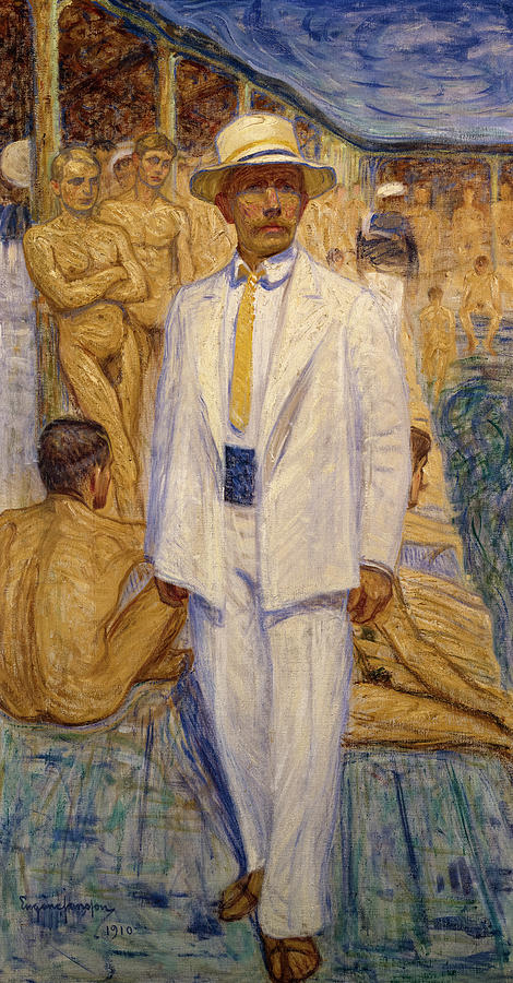 Jansson Painting - Self-Portrait, 1910 by Eugene Jansson