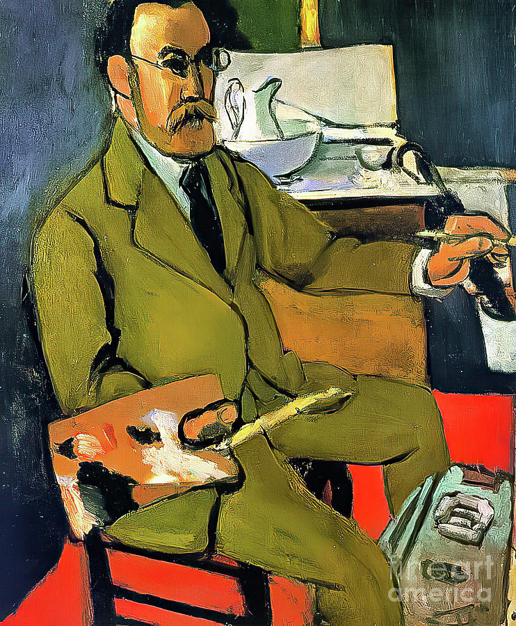 Self Portrait By Henri Matisse 1918 Painting