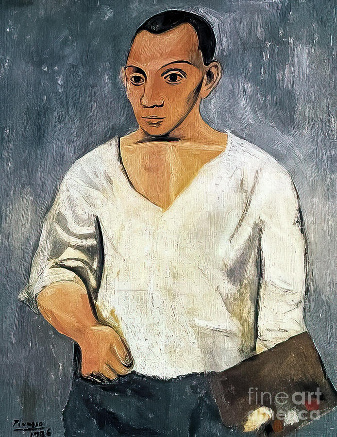 Self Portrait By Pablo Picasso 1906 Painting By Pablo Picasso - Fine 