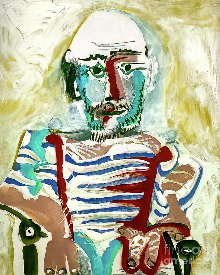 Self Portrait by Pablo Picasso 1965 Painting by Pablo Picasso