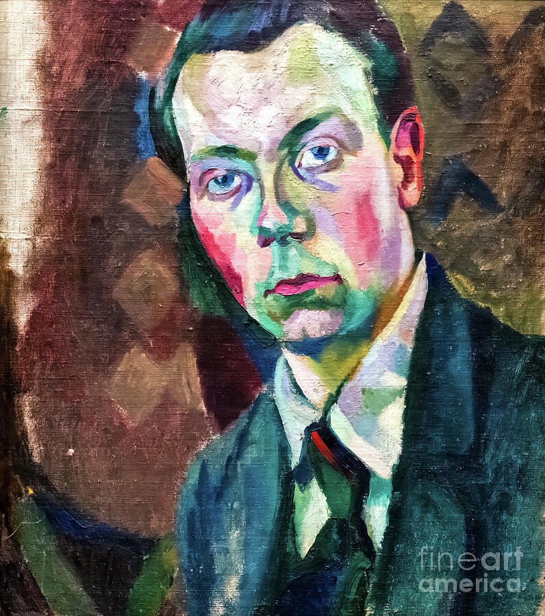 Self Portrait by Robert Delaunay 1908 Painting by Robert Delaunay
