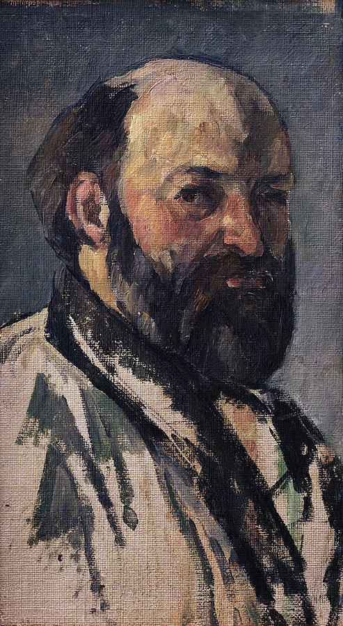 Self-portrait, c.1877-1880, Oil on canvas, 25,5 x 14,5 cm. PAUL CEZANNE. Painting by Paul Cezanne Self-portrait, c.1877-1880, Oil on canvas, 25,5 x 14,5 cm. PAUL CEZANNE. Painting by Paul Cezanne
