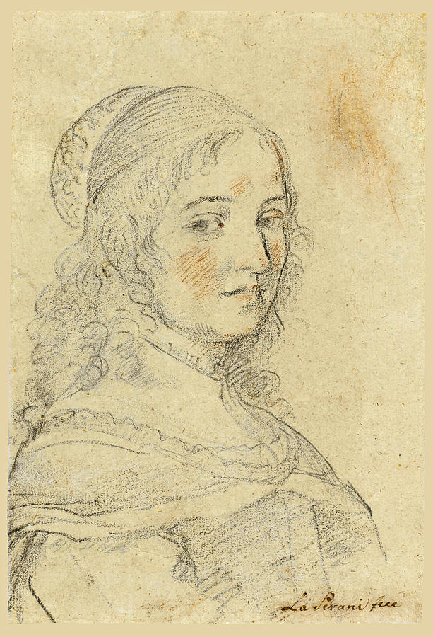 Self-portrait   Drawing by Elisabetta Sirani