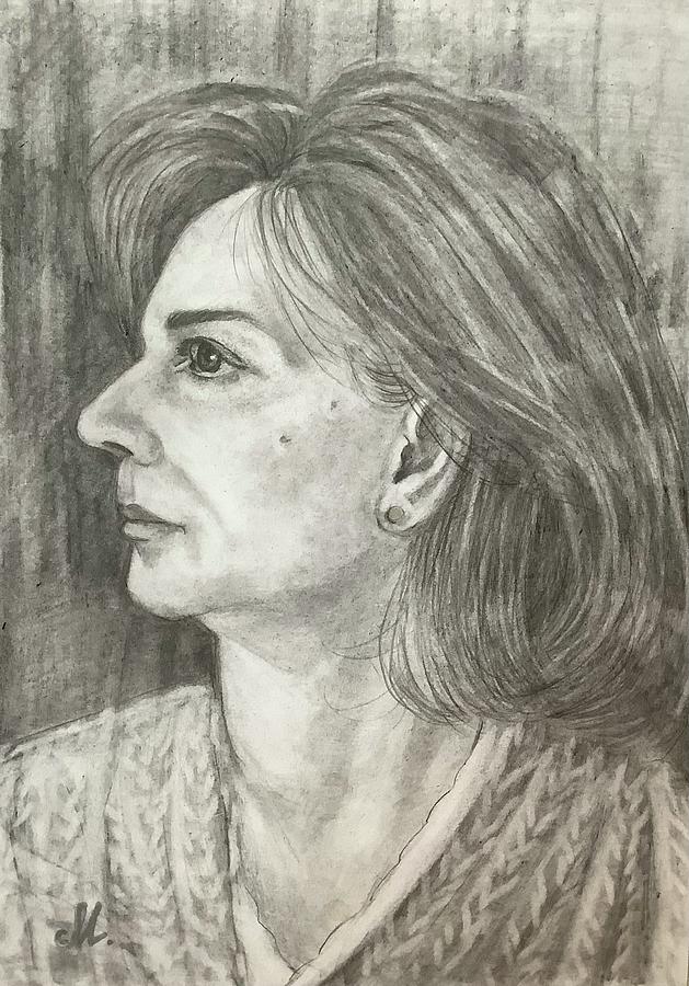 Margot Stinton Self-portrait Drawing