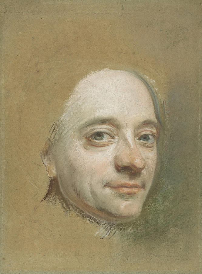Self-Portrait Pastel by Maurice Quentin de La Tour