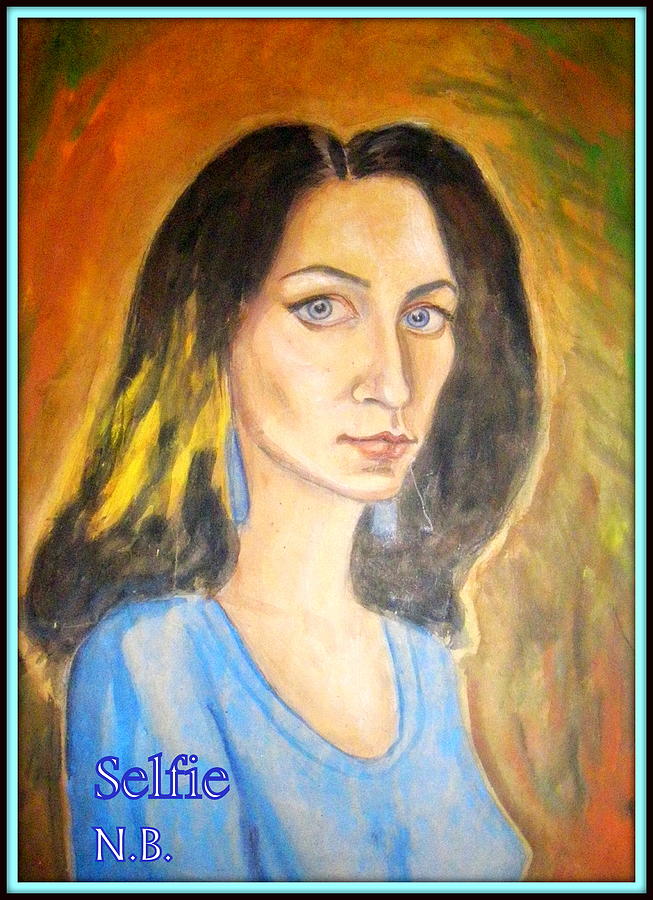 Self-portrait Painting by Nadia Birru
