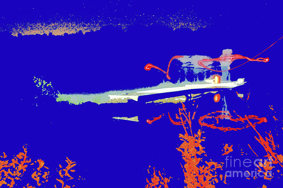 Self portrait night fishing with a glow in the dark bobber 9 Digital Art by  Chris Taggart - Pixels