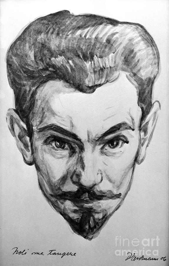 Self-portrait Drawing by O Vaering by Domenico Juul Erdemann