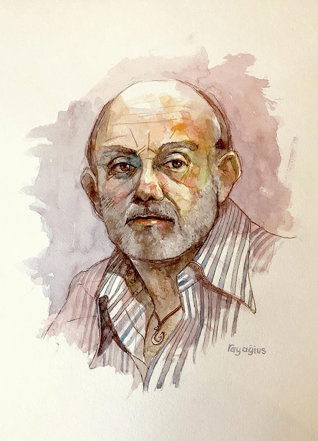 Self Portrait Painting by Ray Agius