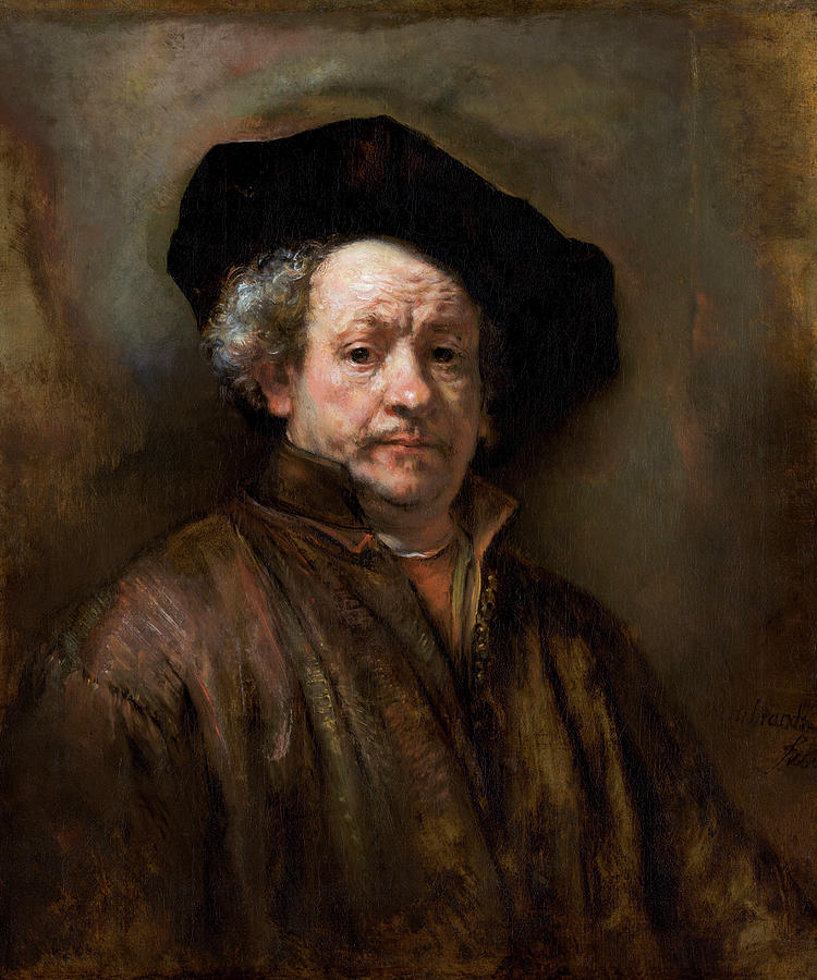 Self Portrait by Rembrandt van Rijn 1660 Painting by Rembrandt van Rijn ...