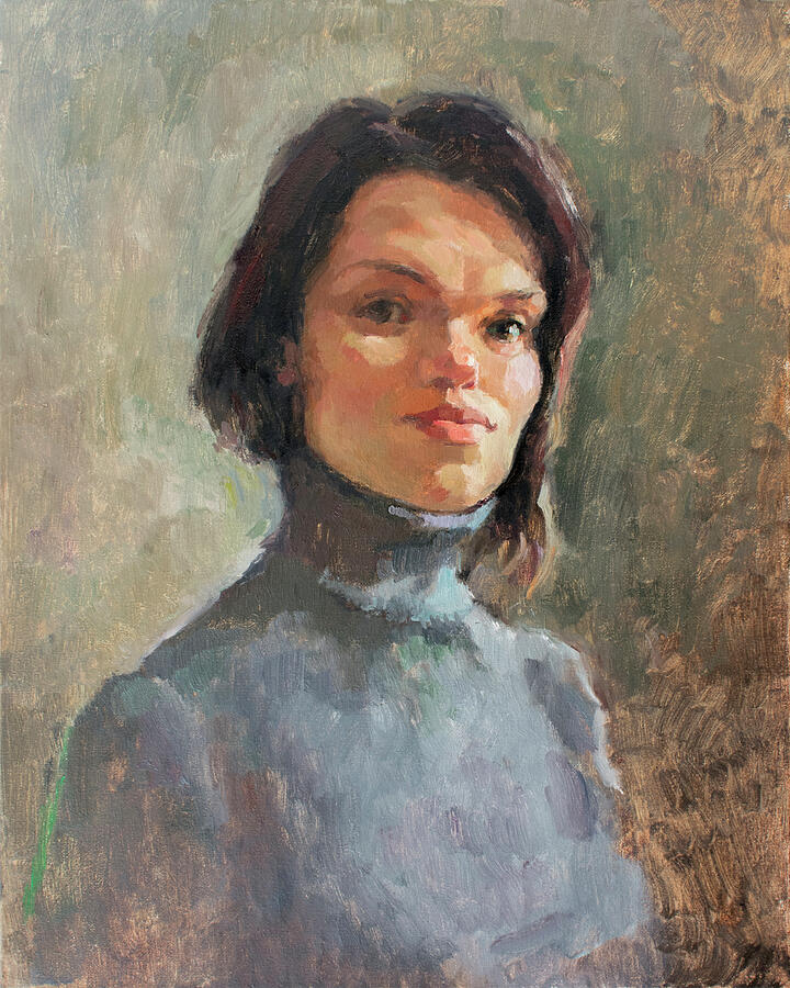 Portrait Painting - Self-portrait - VBP181001 by Vera Bondare