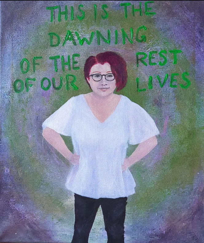 Self Portrait Painting by Violet Jaffe
