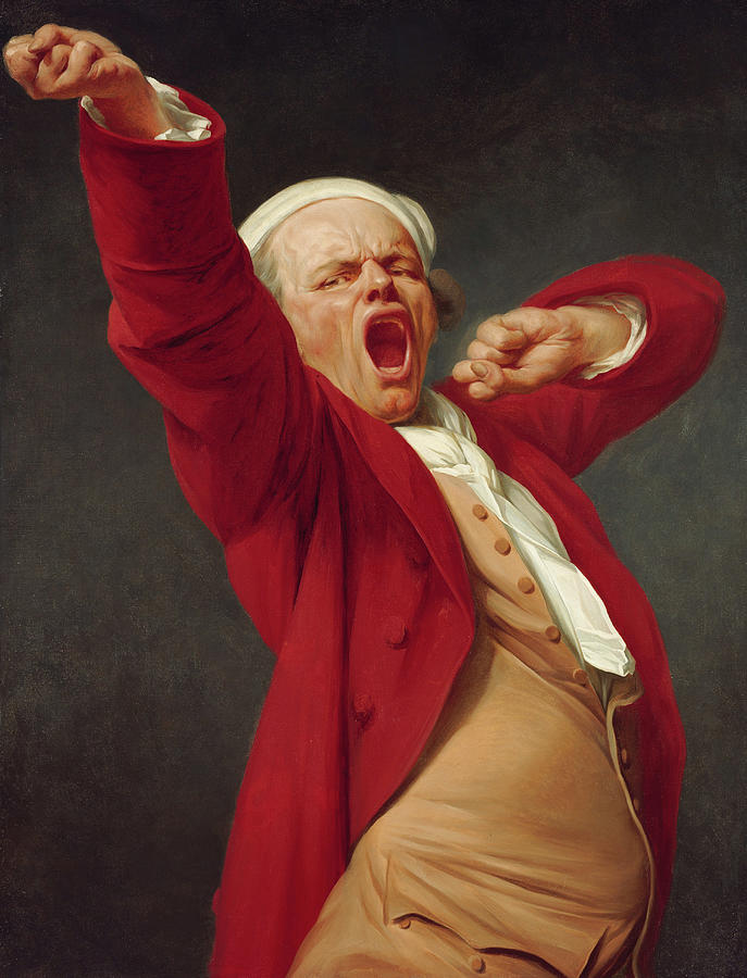 Self-Portrait, Yawning, by 1783 Painting by Joseph Ducreux