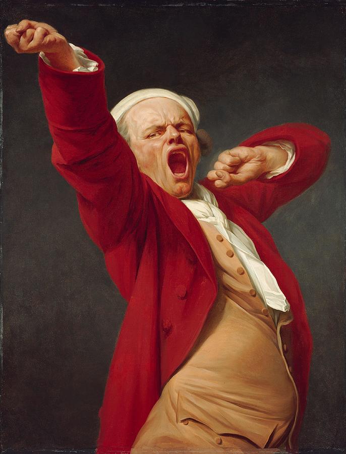 Joseph Ducreux Painting - Self-Portrait  Yawning #2 by Joseph Ducreux
