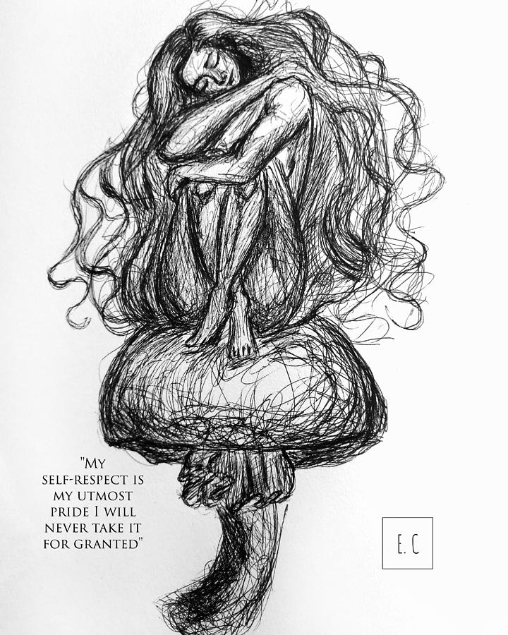 Self respect Drawing by E C - Fine Art America