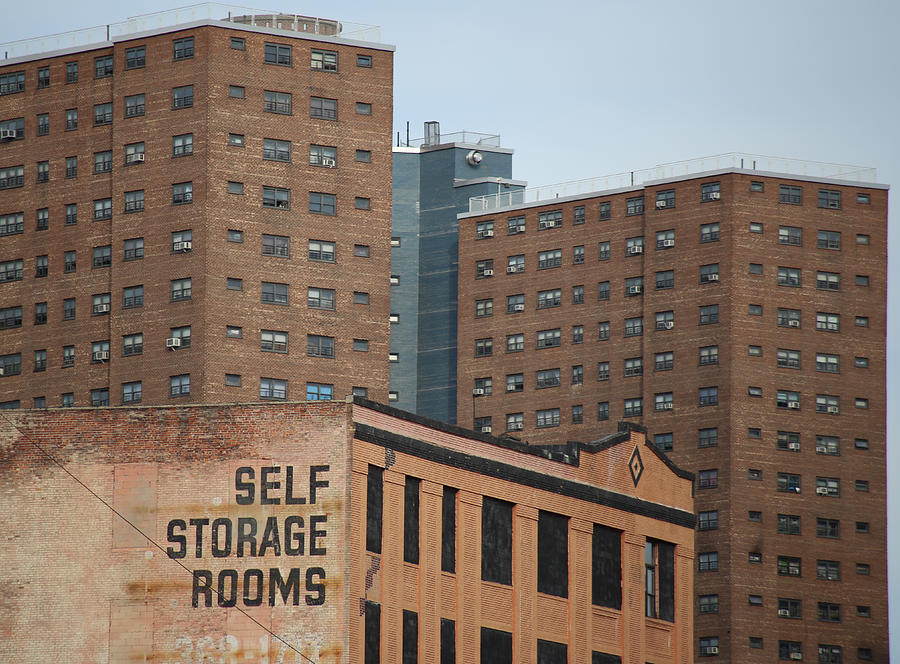 Self Storage Rooms sign in Harlem Photograph by Busà Photography