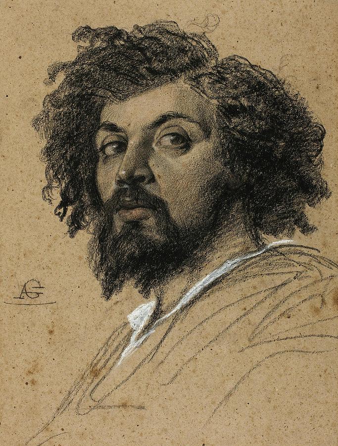 SelfPortrait c Drawing by Auguste Barthelemy Glaize French | Pixels