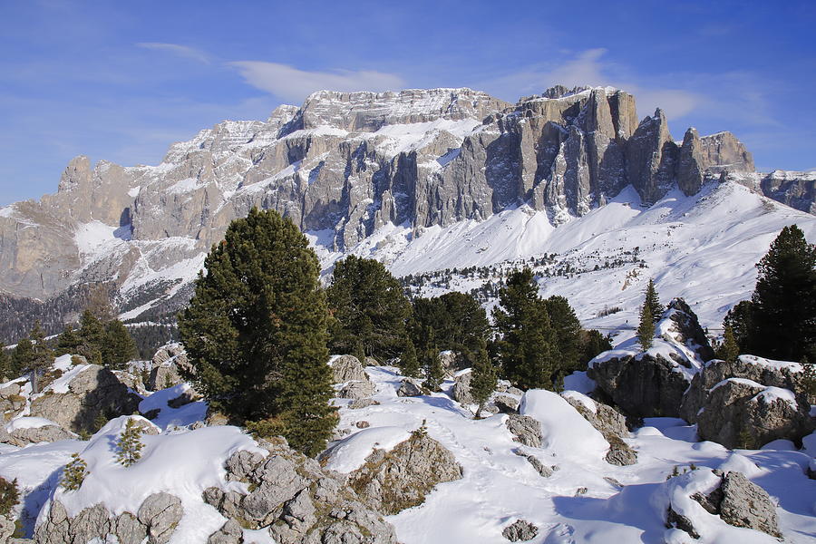 Sella Massive the Dolomites Italy at winter Photograph by Pejft