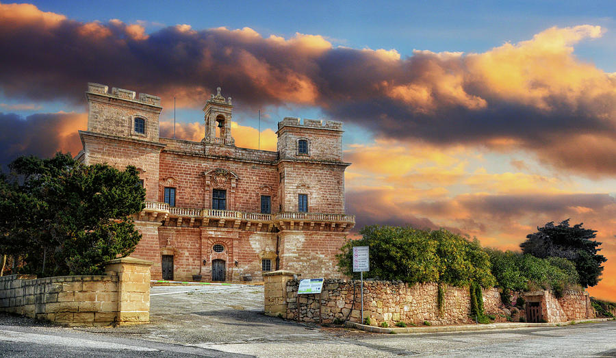 Selmun palace at sunrise in Malta - Landscape photo Photograph by Stephan Grixti