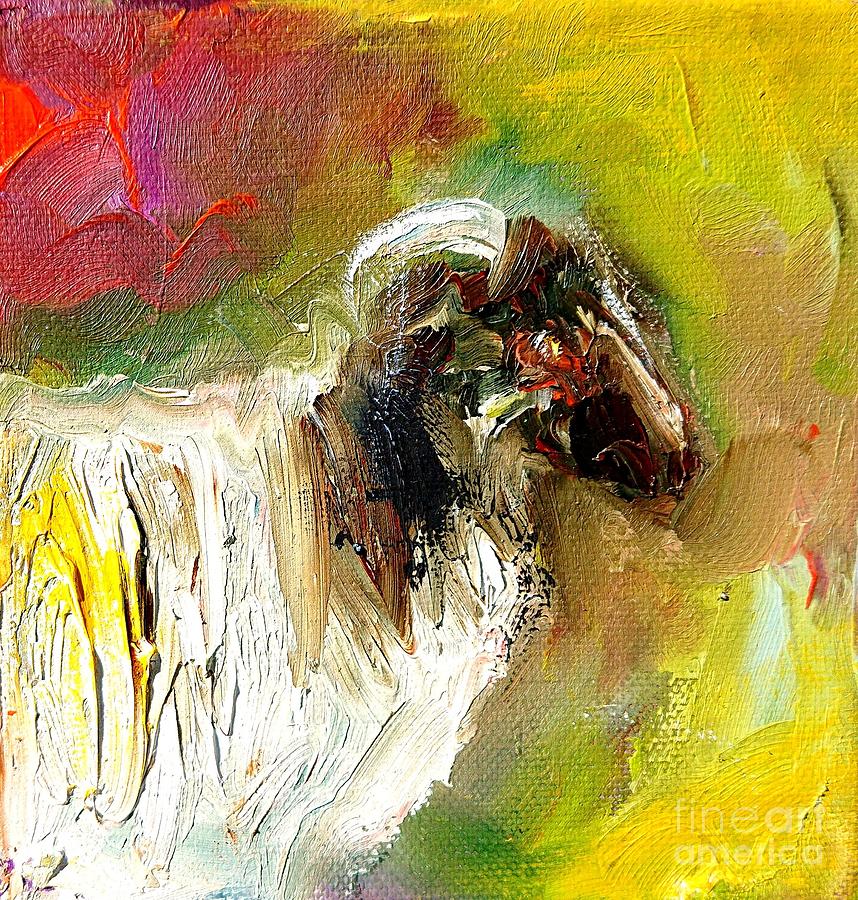 Semi abstract sheep paintings  Painting by Mary Cahalan Lee - aka PIXI