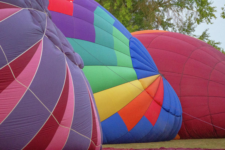 Semi Inflated Hot Air Balloons Photograph by Matthew Irvin