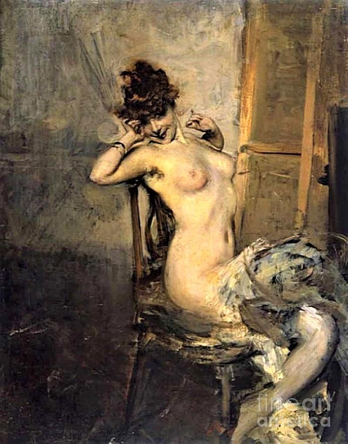 Semi nude Painting by Thea Recuerdo