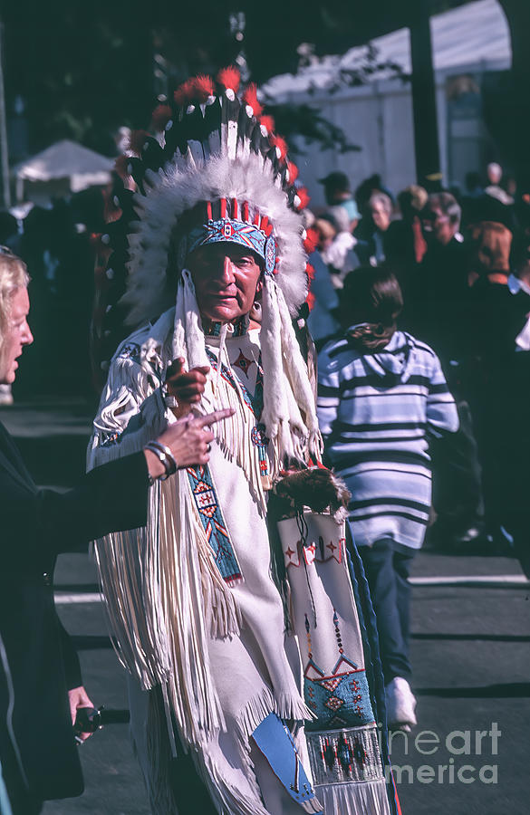 Senator Ben Nighthorse Campbell walks in the Native Nations Proc Photograph by William Kuta