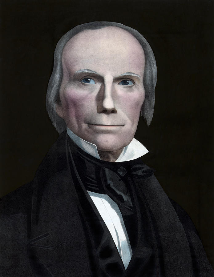 Senator Henry Clay Portrait - Circa 1843 Drawing by War Is Hell Store
