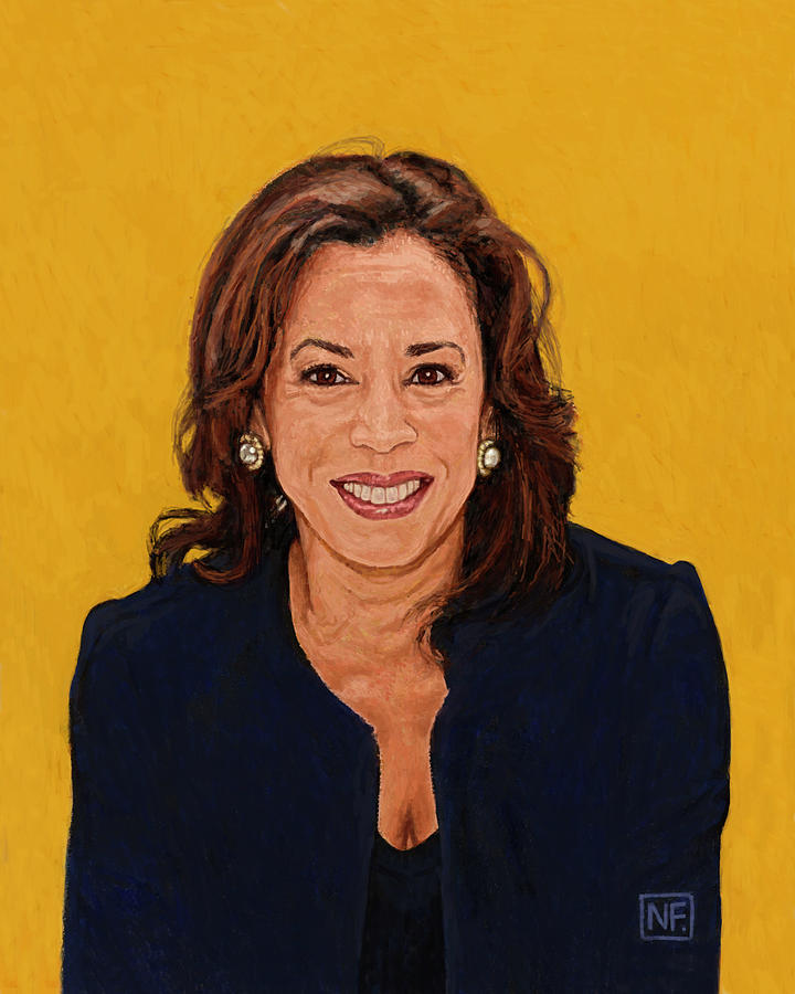 Politician Mixed Media - Senator Kamala Harris, Democratic candidate for President 2020 by Neil Feigeles