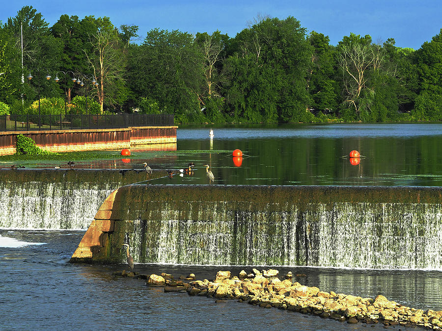 Seneca River With Dam Landscape Photograph By Debra Millet 