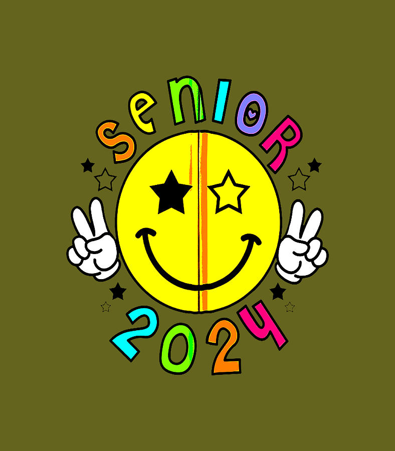 Senior 2024 Class Of 2024 Back To School Teacher Students Digital Art