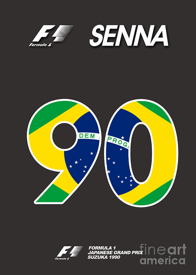 Ayrton Senna 90 Grid poster Digital Art by Matias Gonzalez | Pixels