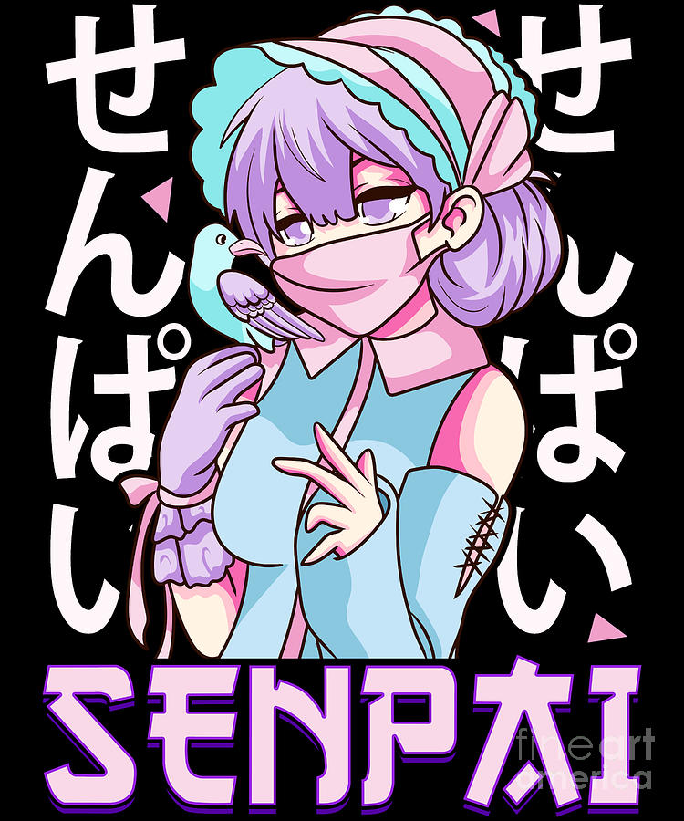 Senpai Anime Girl Japanese Manga Kawaii Art by The Perfect Presents - Pixels