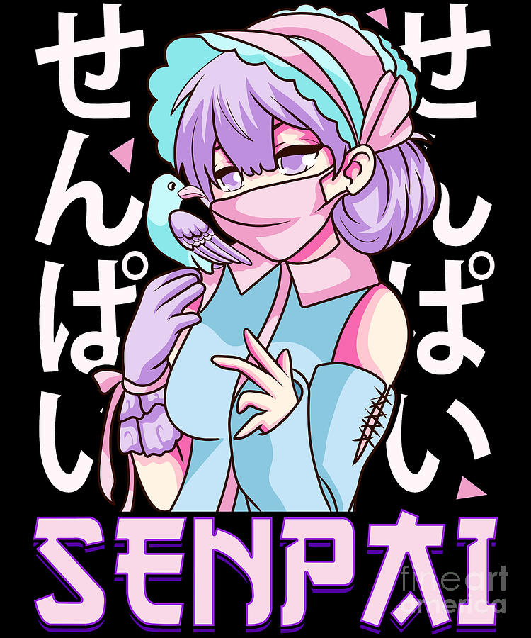 Senpai Anime Girl Japanese Cute Manga Kawaii Digital Art by The Perfect ...