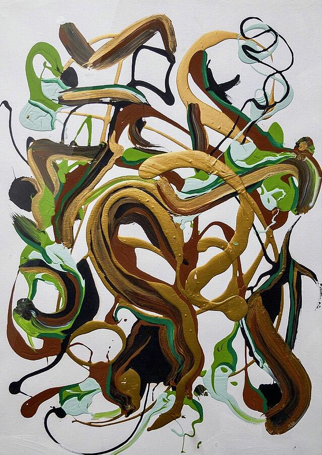 Sensations - A Bold Acrylic Art Expression Painting by Evjenia Psarris Sensations - A Bold Acrylic Art Expression Painting by Evjenia Psarris