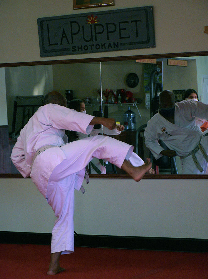  Sensei  teaching the Kata  moves Photograph by Chris Mercer