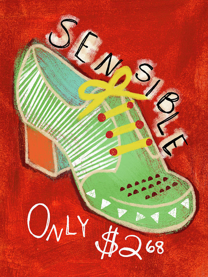 Sensible Oxford Shoes – Art Print For Sale