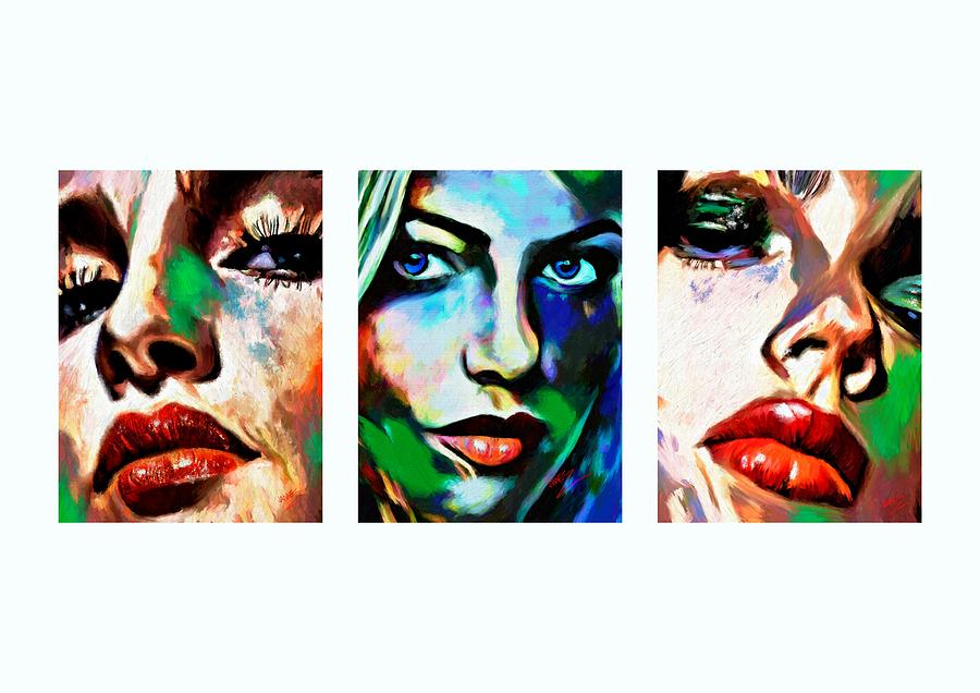 Triptych Sensual Beauty #01 Painting by James Shepherd