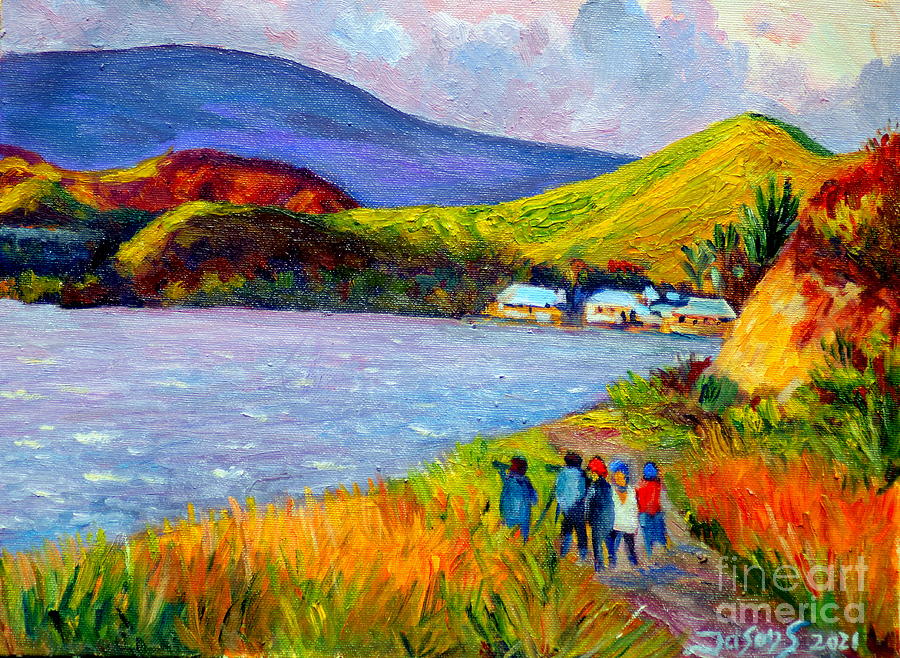 Sentani Lake Tourism  Painting by Jason Sentuf