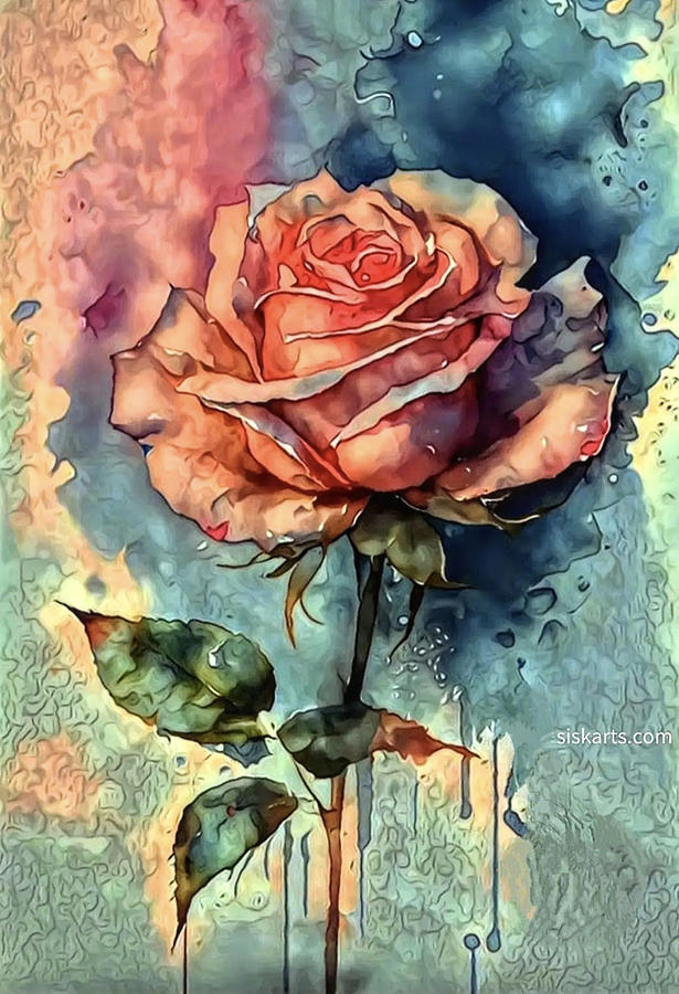 Rose Painting - Sentimental Rosa by Vanessa Sisk