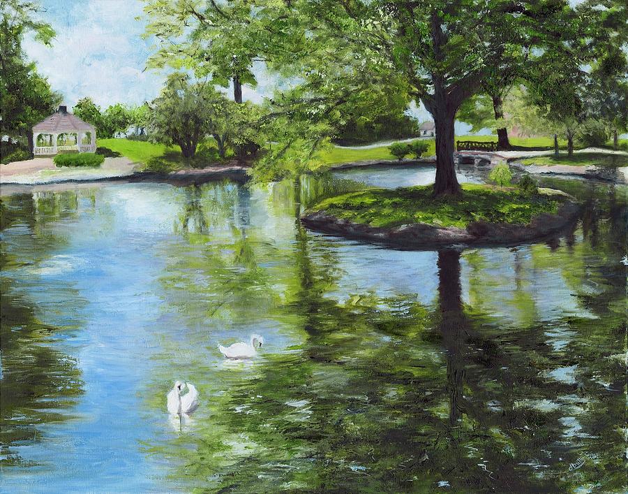 Sentimental Swans Painting by Deborah Butts