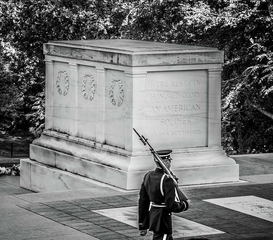 Sentinel Guard at the Tomb of the Unknown Soldier Photograph by Scott McGuire