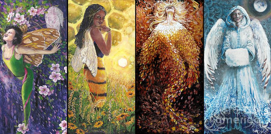 Sentinels of the Seasons Painting by Merana Cadorette