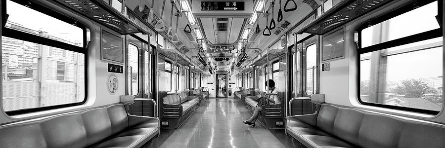 Seoul metro black and white Photograph by Sonny Ryse