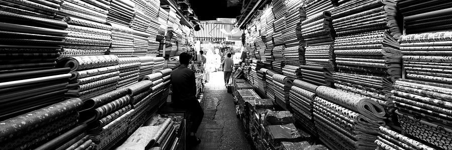Seoul street vendor black and white Photograph by Sonny Ryse