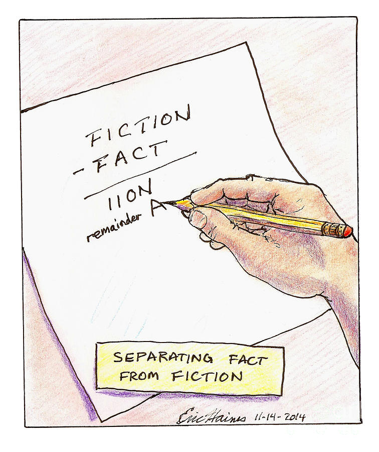 Separating Fact From Fiction Drawing by Eric Haines