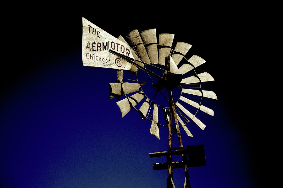 Sepia Aermotor of Chicago Photograph by Tammy Hankins