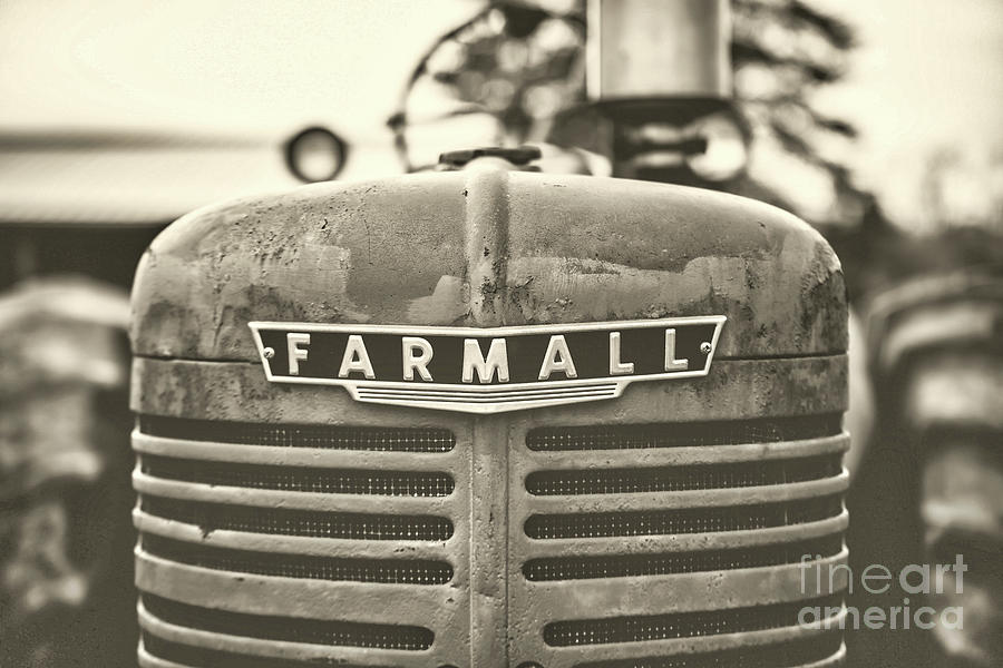 Sepia Farmall Vintage Tractor Photograph by Edward Fielding